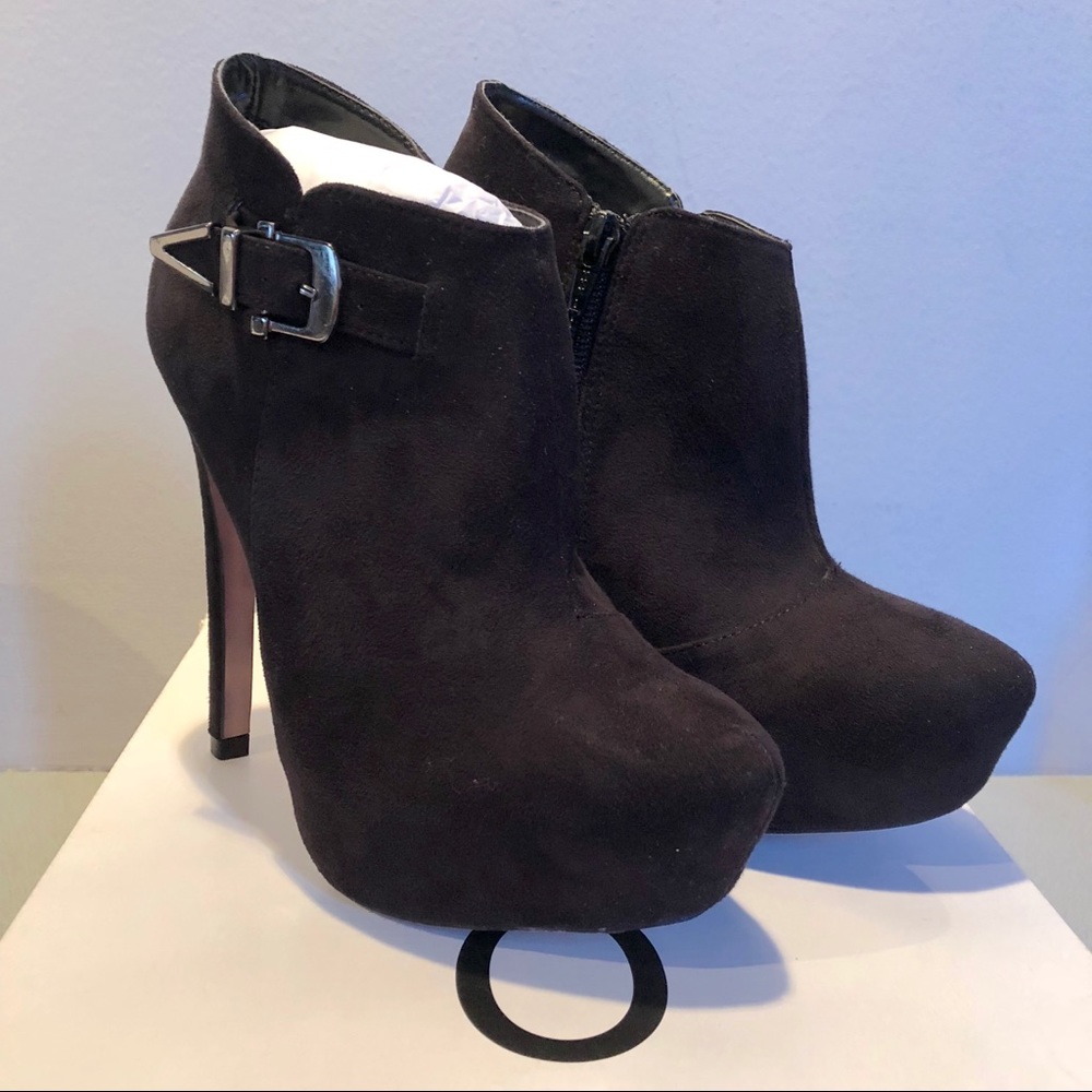 BNIB Aldo SZ7  Black Klarysa Faux Suede Bootie